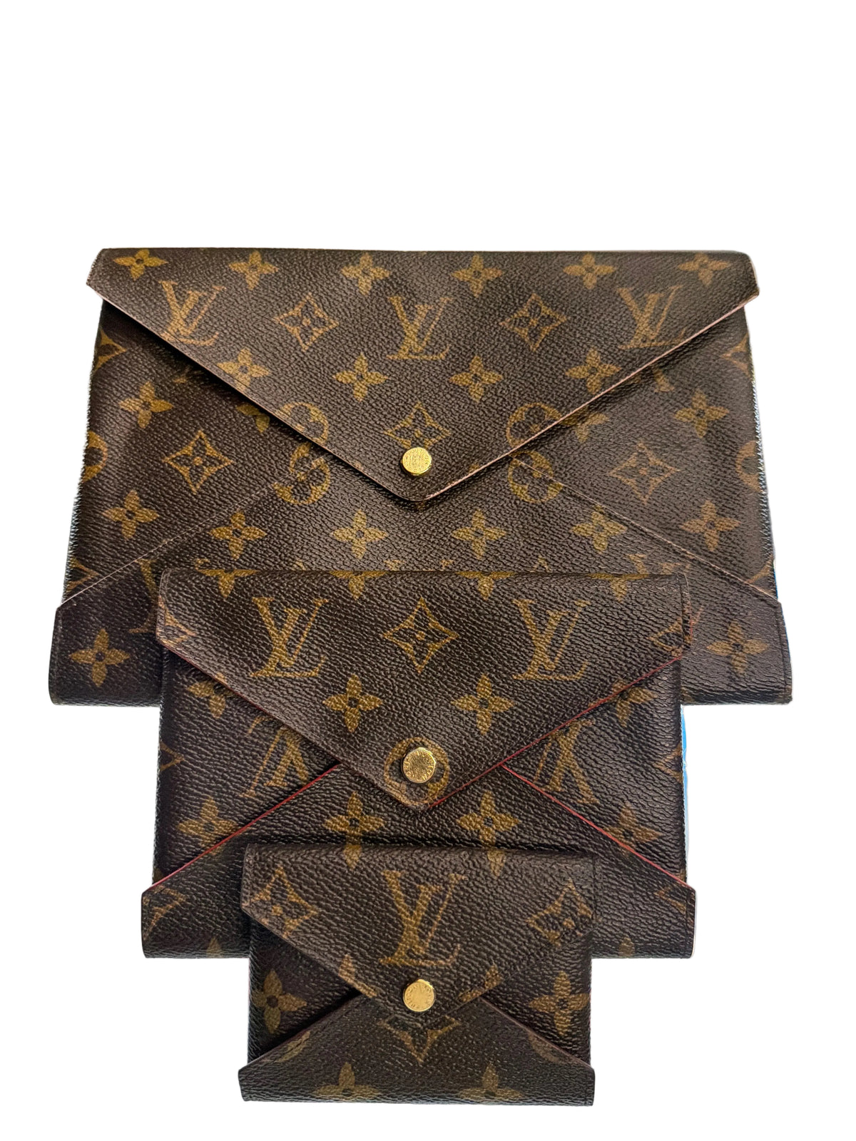 Louis Vuitton Monogram Kirigami Pochette Set "Brown"