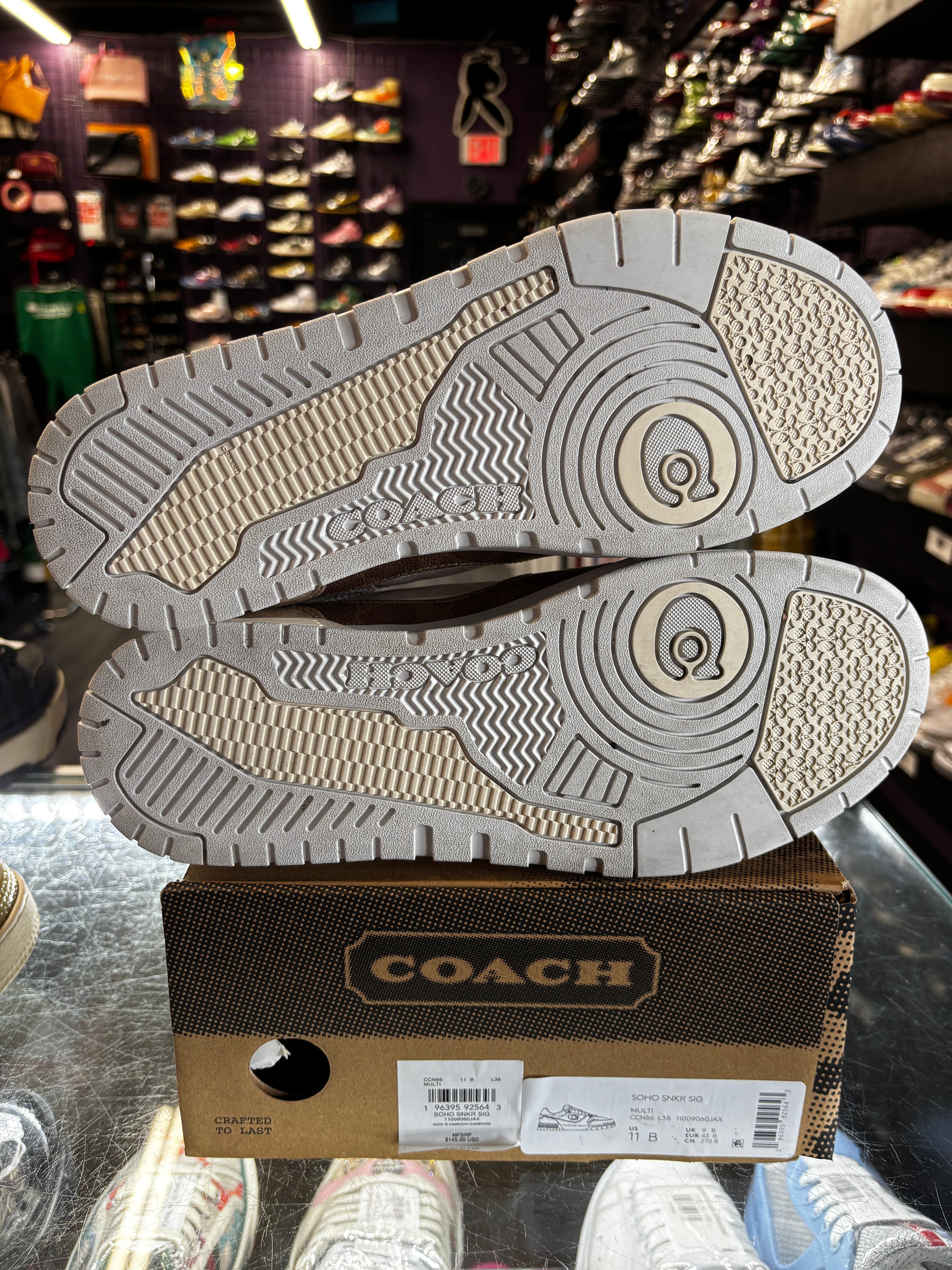 Coach Low Beige Logo All Over