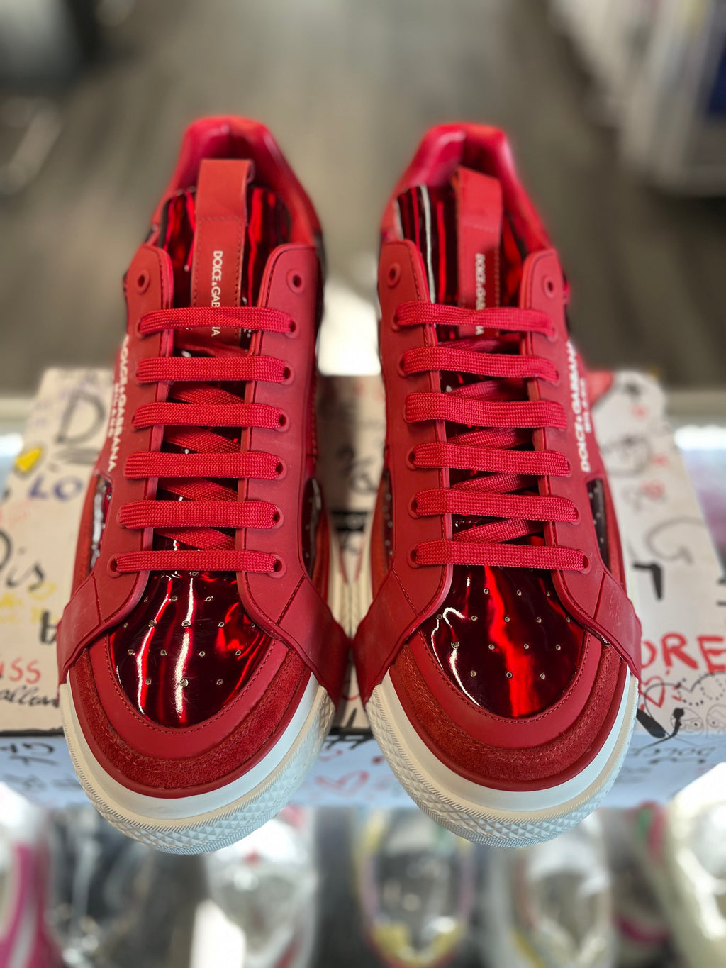 Dolce & Gabbana Portofino Leather Low "Red"