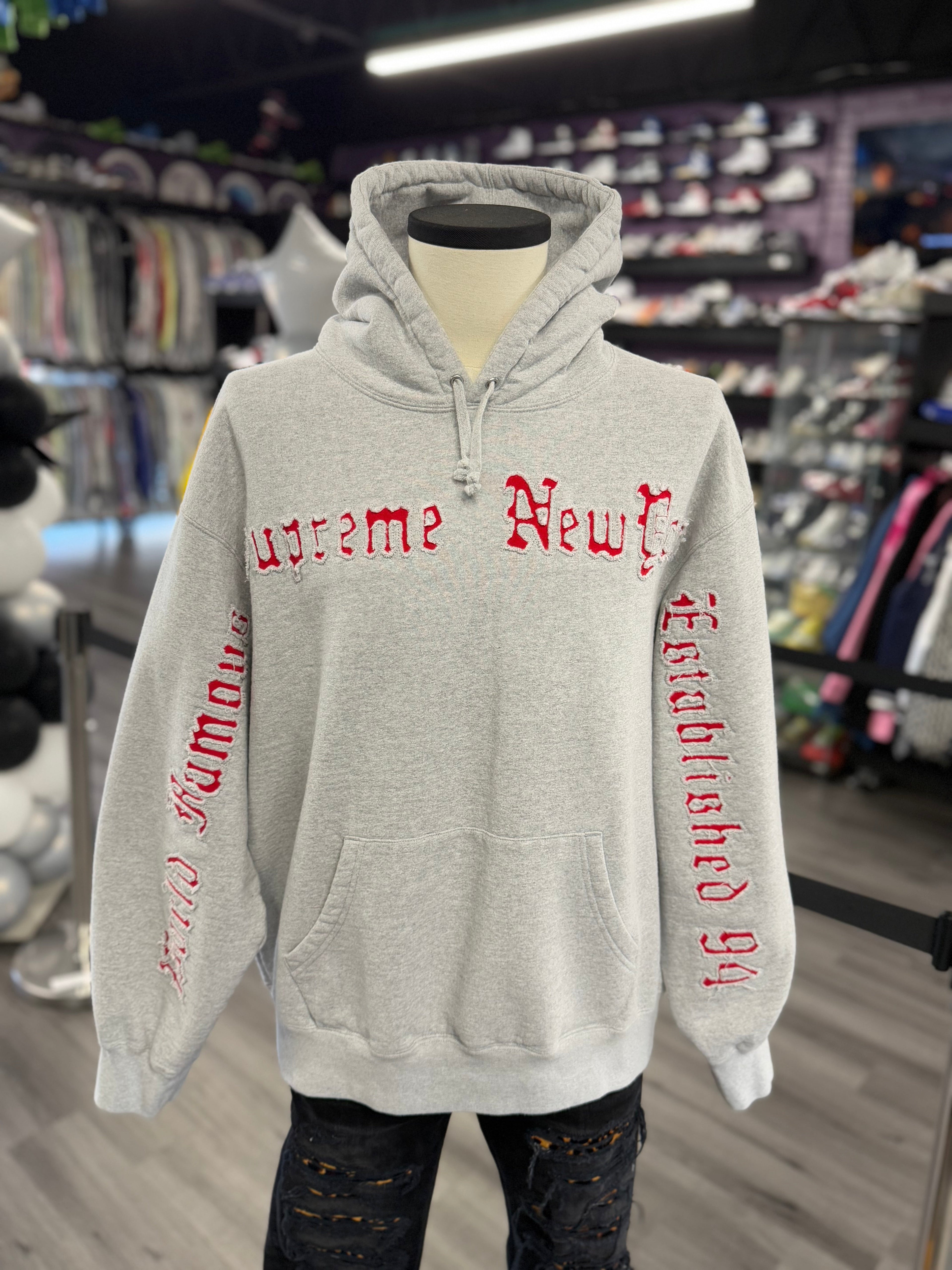 Supreme Contrast Cutout Hoodie "Ash Grey"