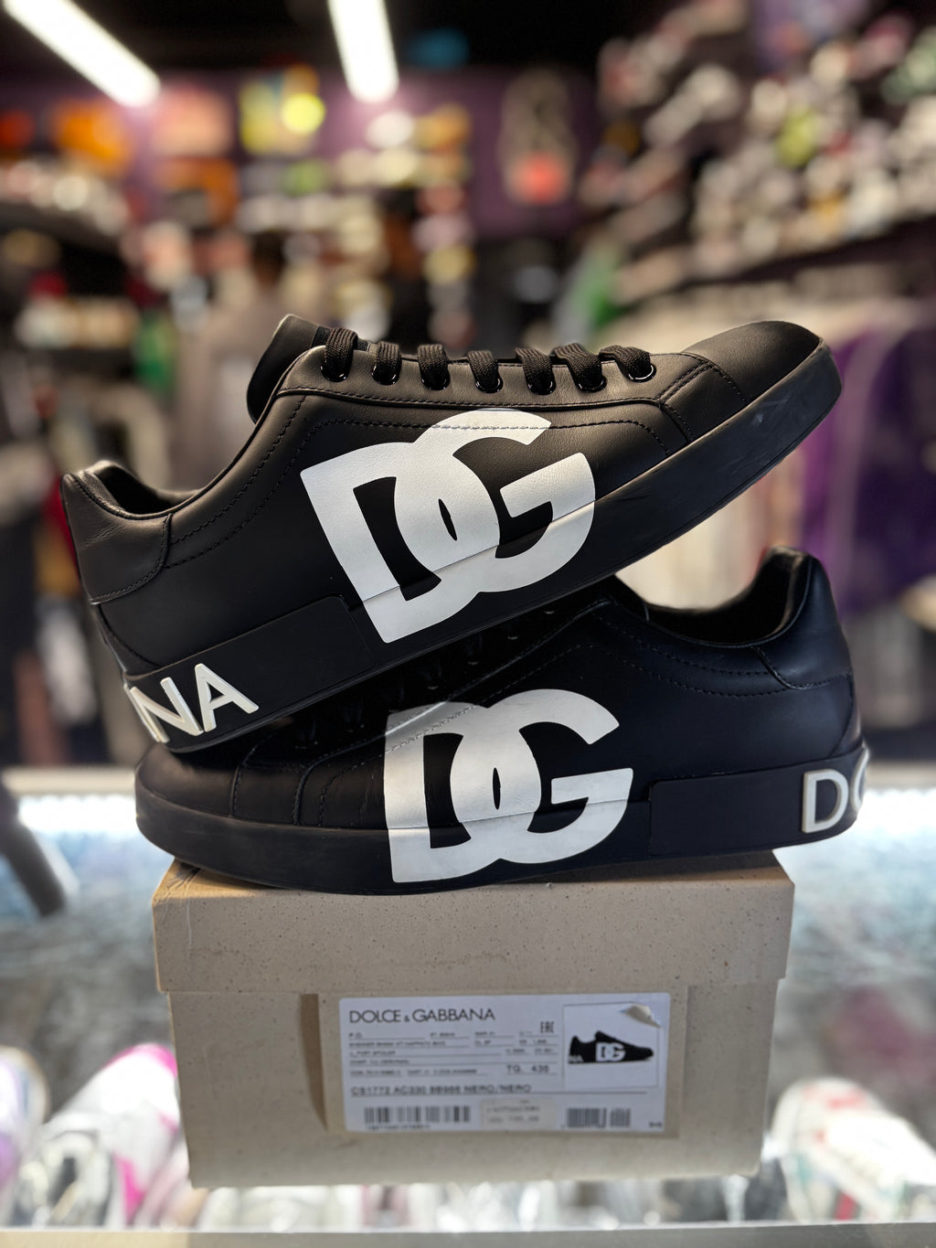 Dolce & Gabbana Portofino Sneaker "Black White Logo"