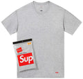 Supreme x Hanes Tagless Tees (3 Pack) "Grey"
