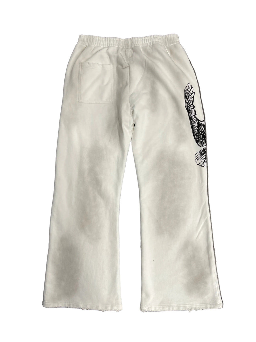 Shoot1st Flared Sweatpants "Smoke White"