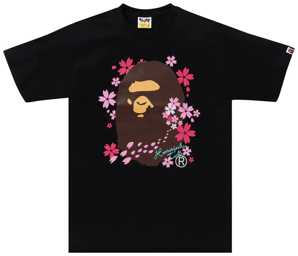 Bape Sakura Ape Head Tee "Black"