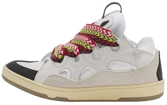 Lanvin Curb Sneaker "White/Multi" (Red/Green Laces)