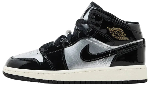 2024 Jordan 1 Mid SE "Black Metallic Silver Sail Metallic Gold"