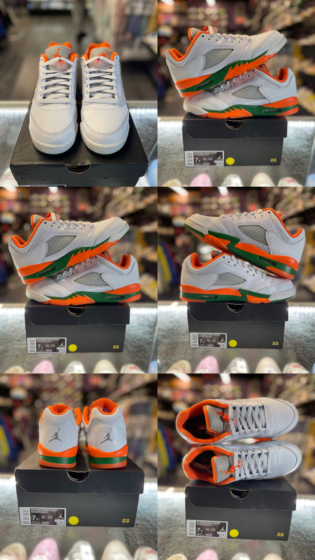 2024 Air Jordan Retro 5 Low "Miami Hurricanes" (GS)