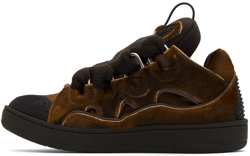 Lanvin Curb Sneaker "Brown Pony Fur