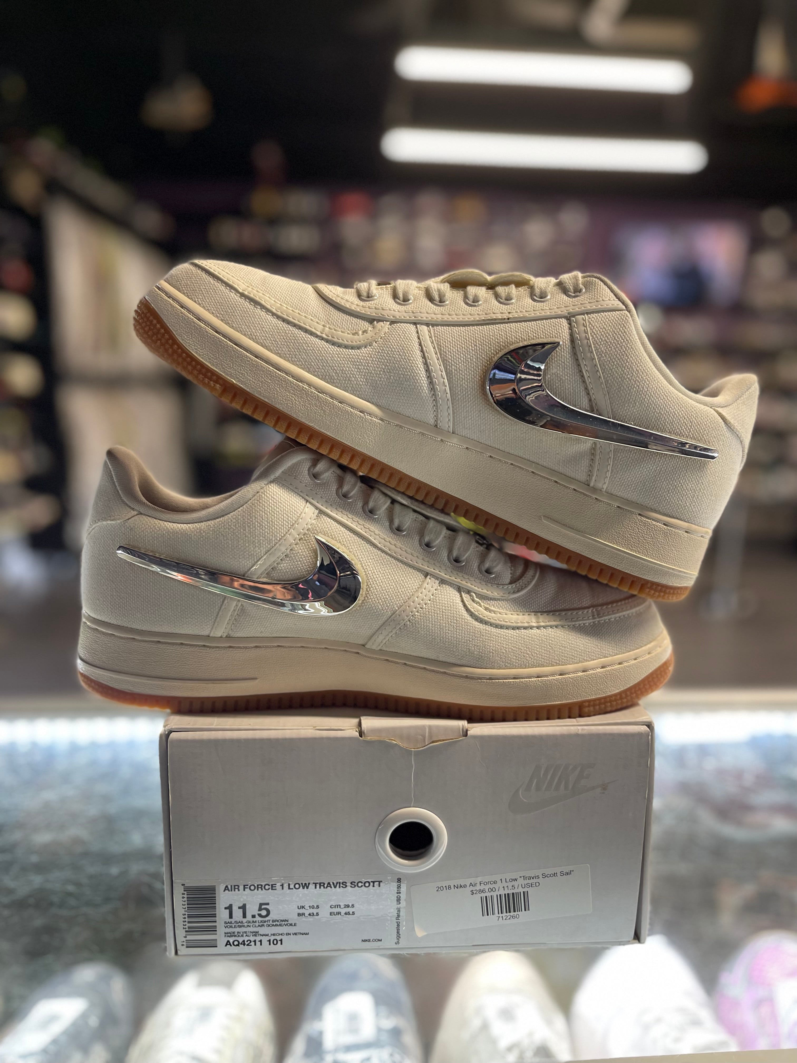2018 Nike Air Force 1 Low "Travis Scott Sail"