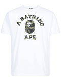 A Bathing Ape Tee "White Green Camo"