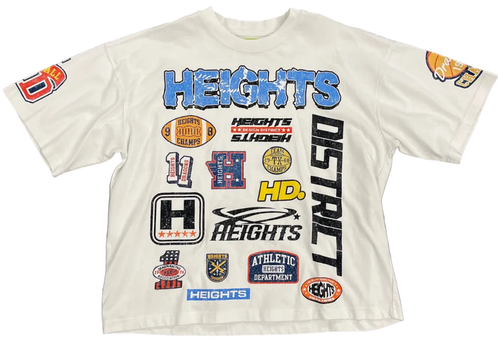 Heights District Varsity Tee "White Athletic Theme"