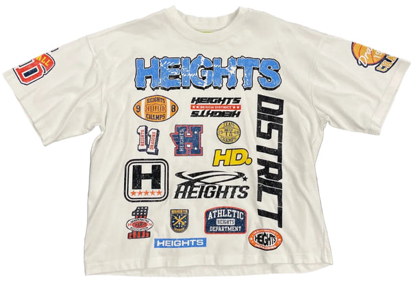 Heights District Varsity Tee "White Athletic Theme"