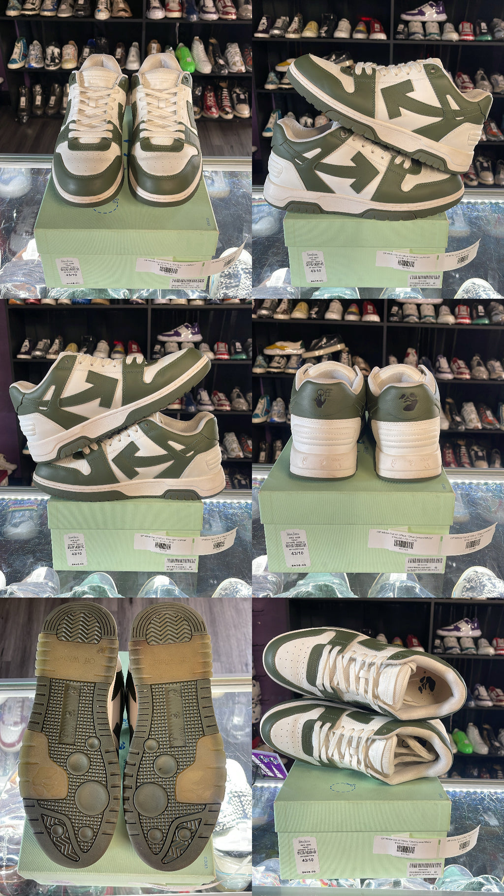 Off White Out of Office "Olive Green/White"