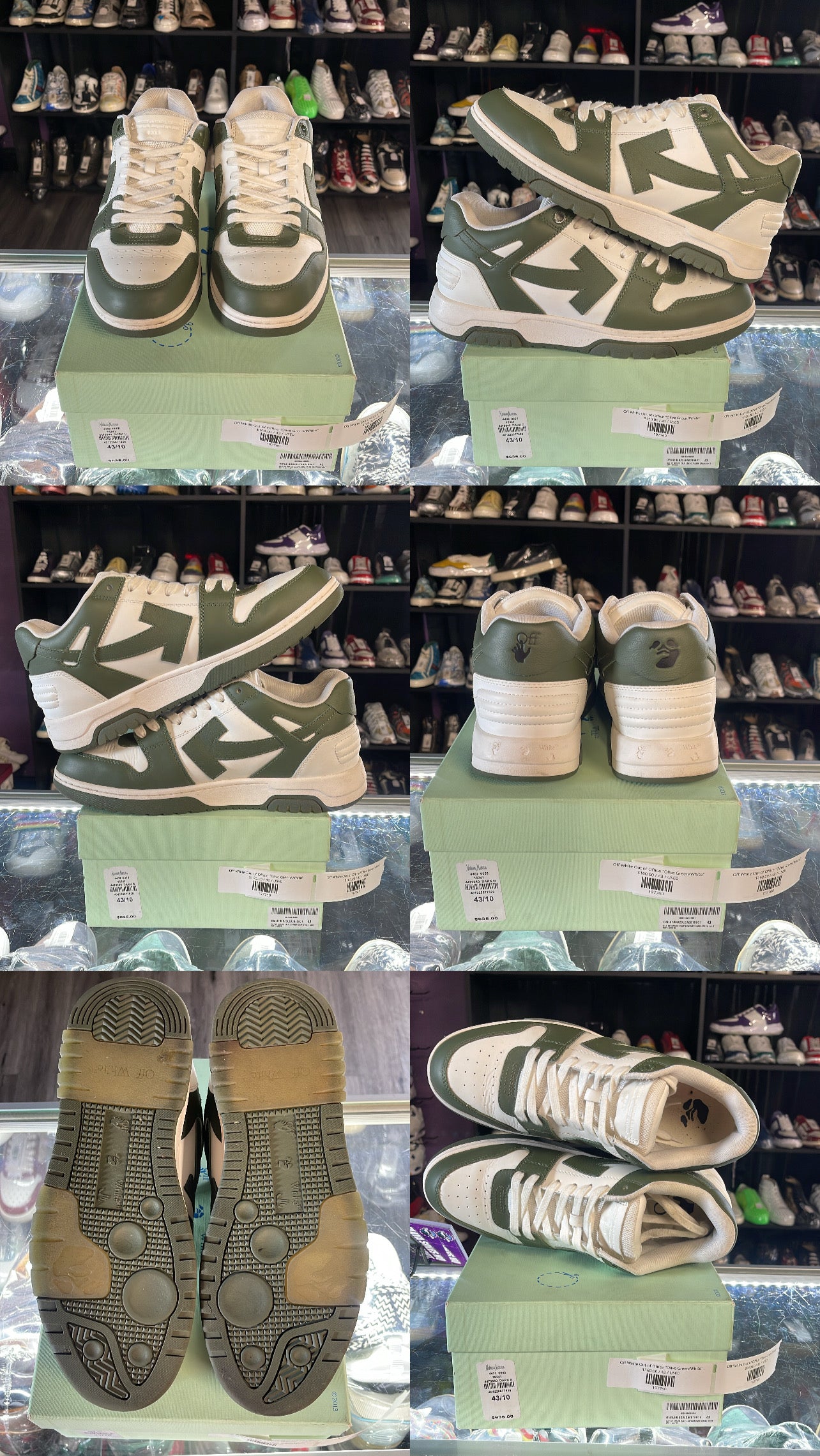 Off White Out of Office "Olive Green/White"