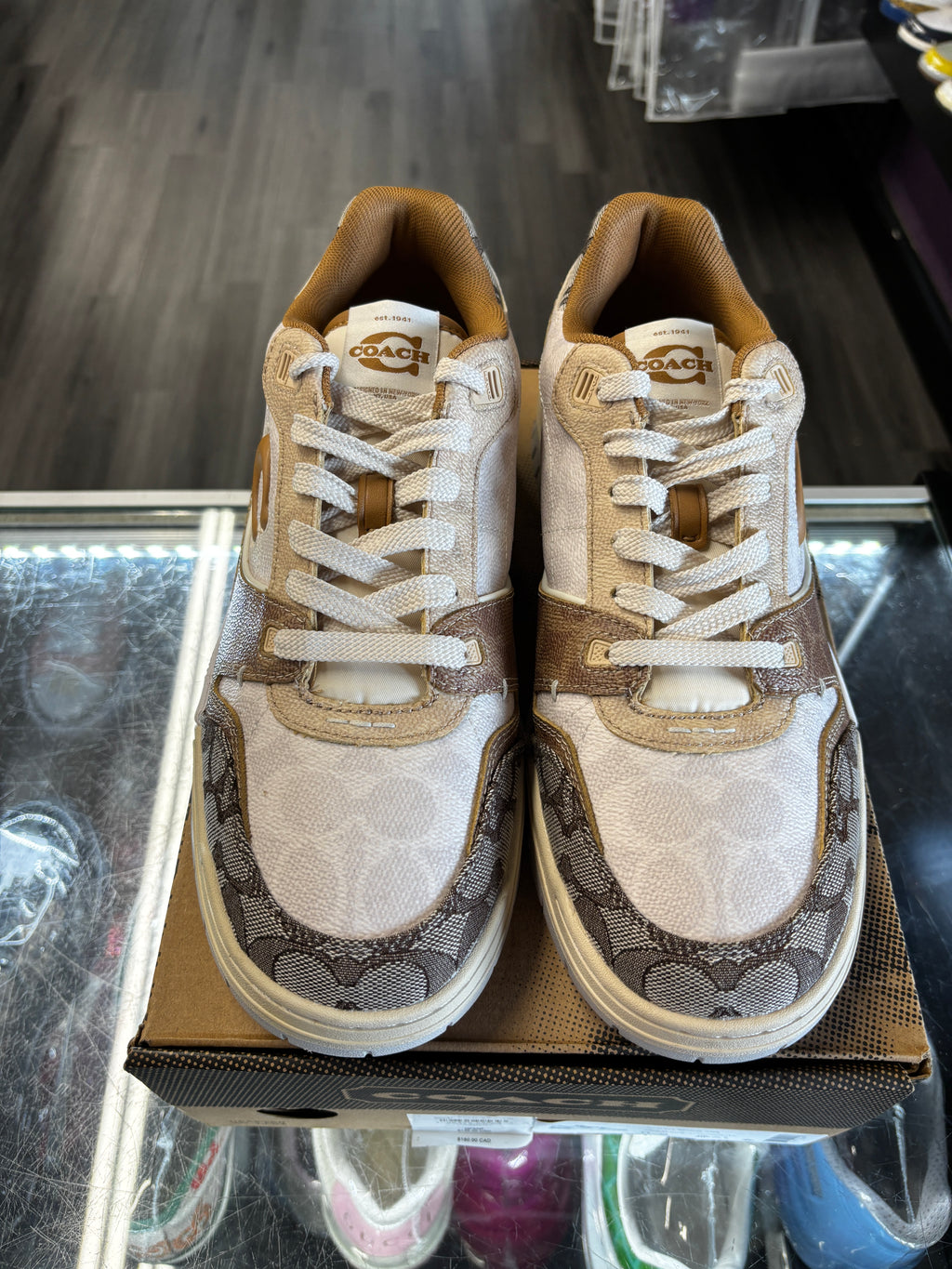 Coach Low Beige Logo All Over