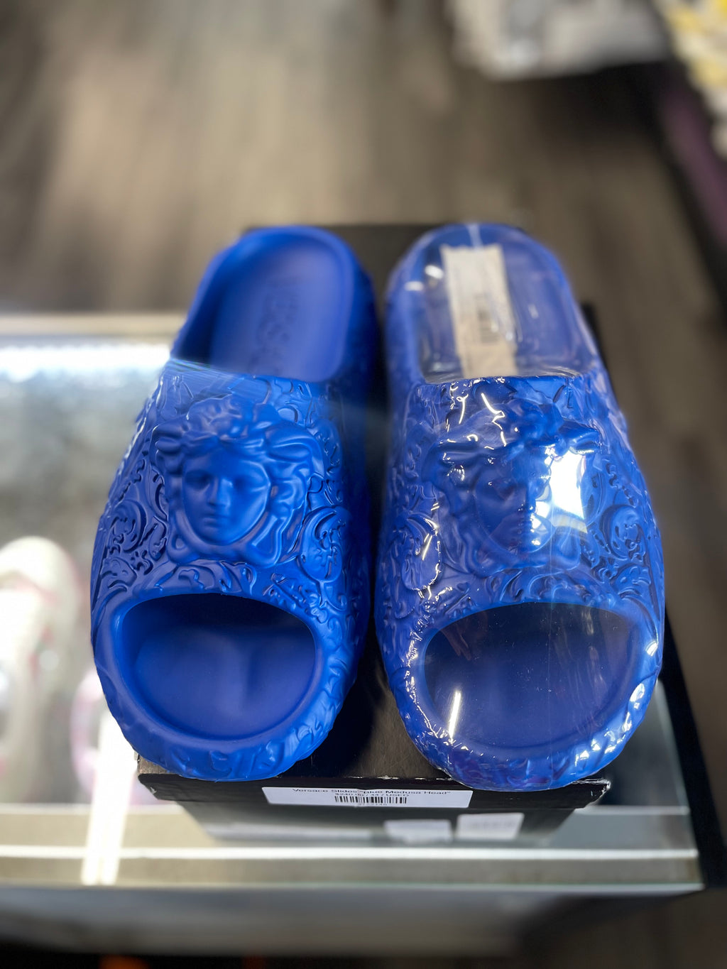 Versace Slides "Blue Medusa Head"
