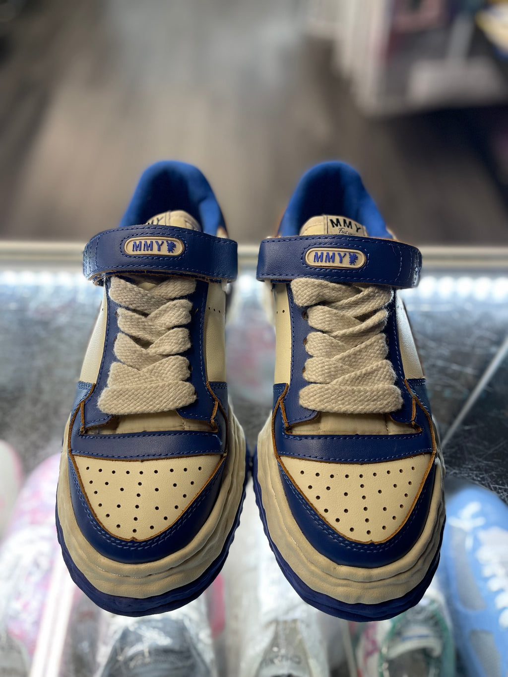 Maison Mihara Yashuiro Keith OG Sole Leather "Blue/White"
