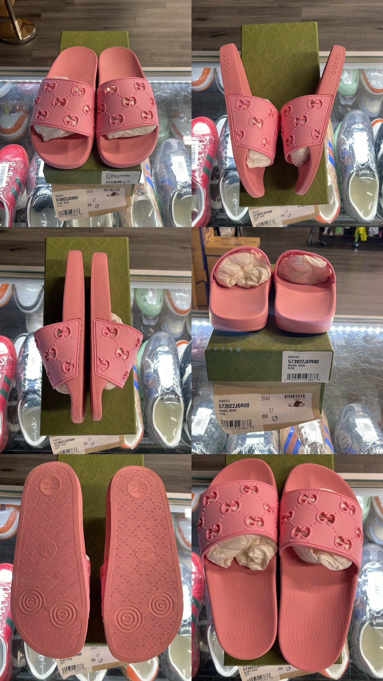 Gucci Slide Pink Rubber (W)