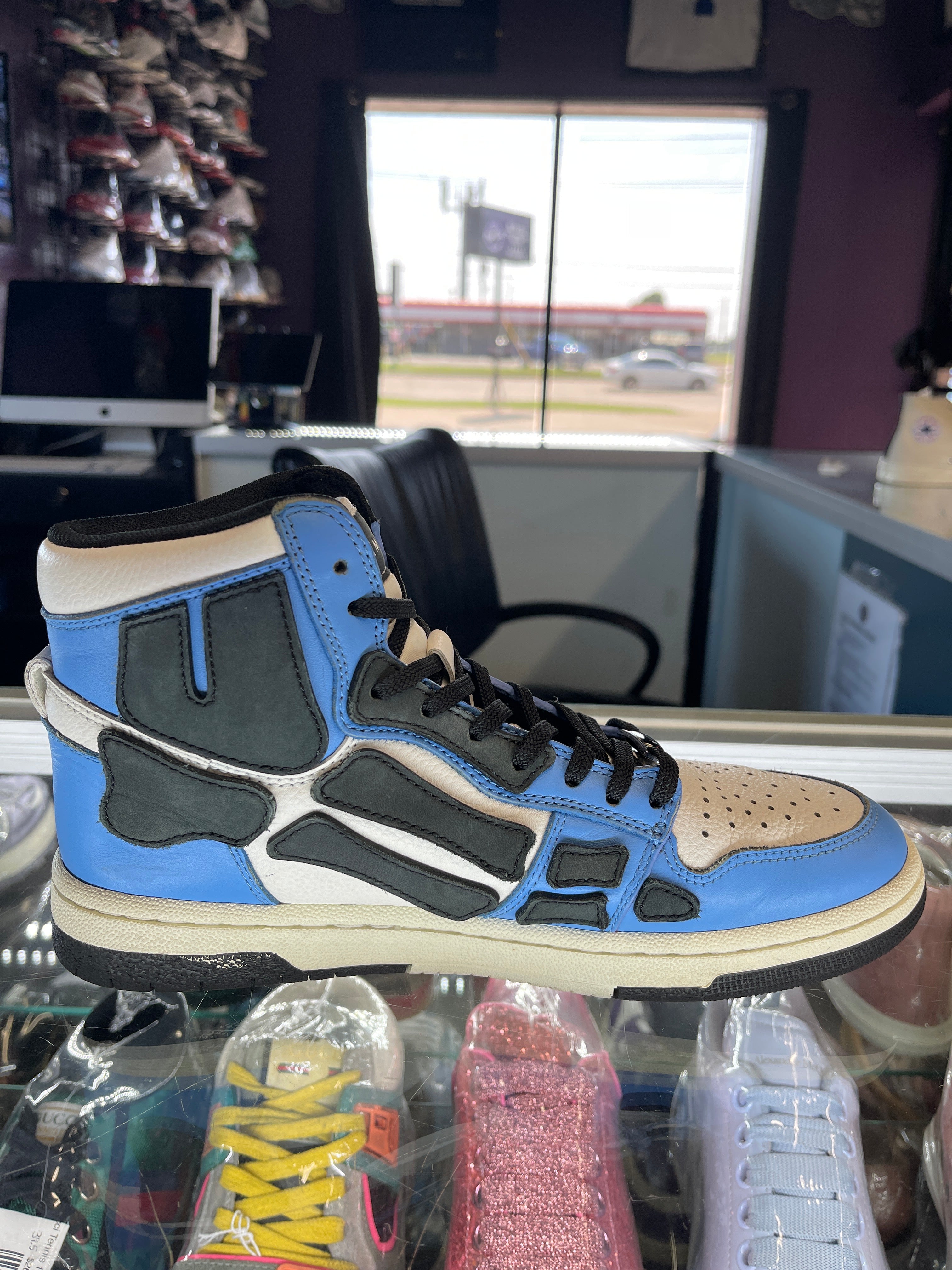 Amiri High Skel "Blue/White