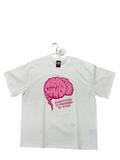 Brokn Mynd Tee “Pink on White”