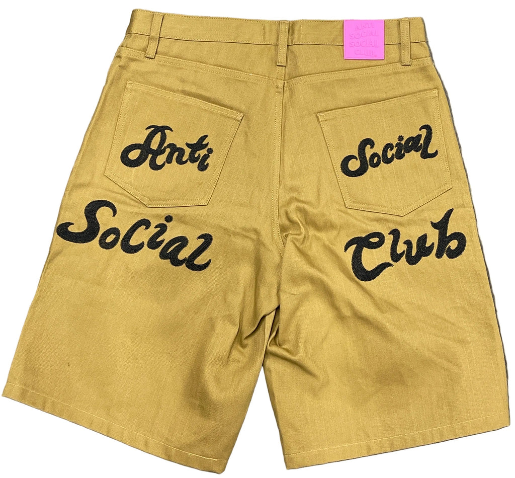 Anti Social Club Chainstitch Carpenter Shorts "Brown"