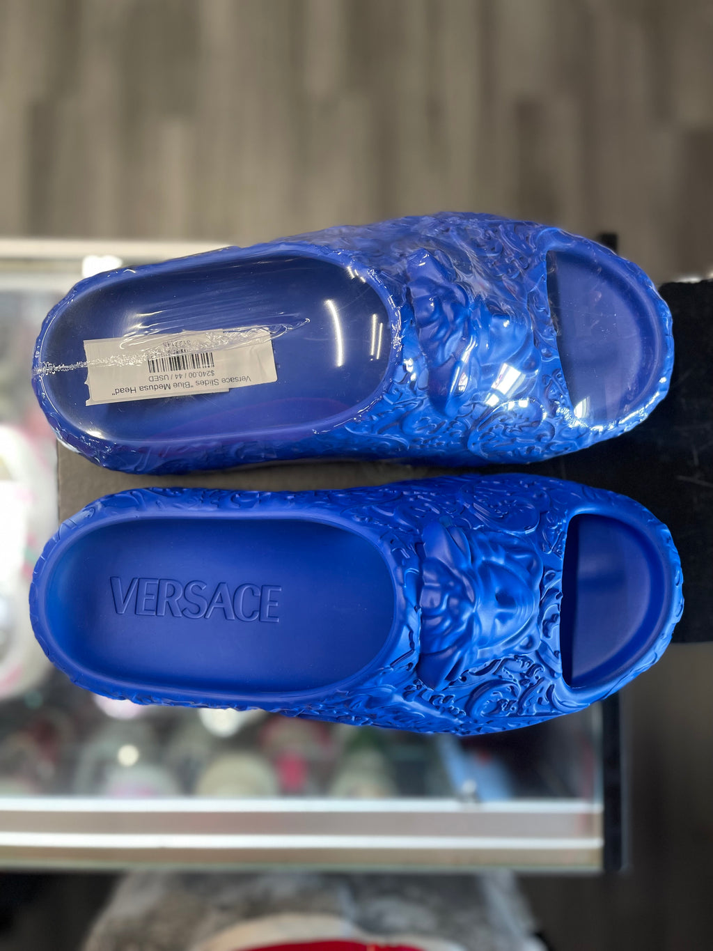 Versace Slides "Blue Medusa Head"