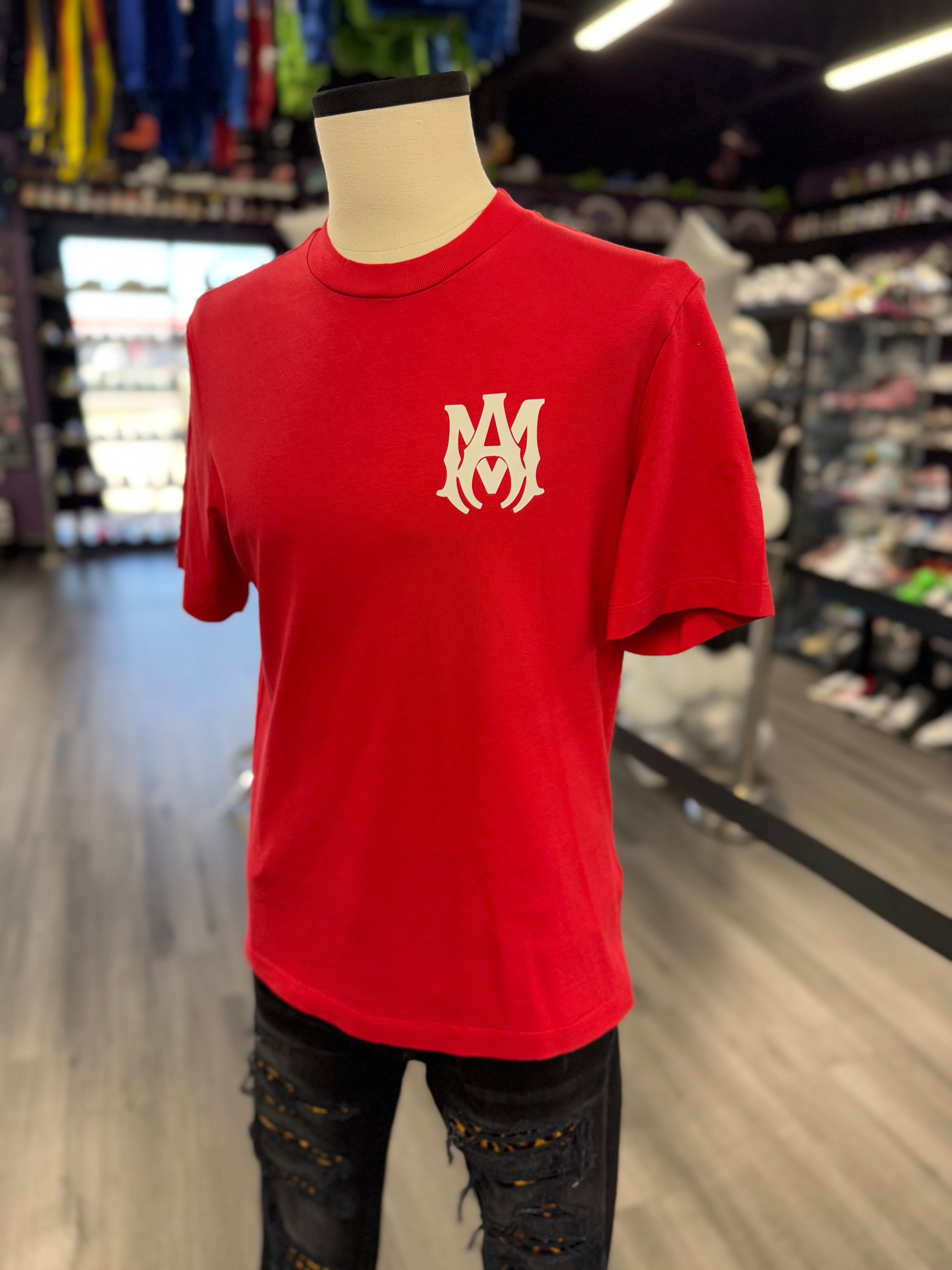 Amiri Tee MA Logo "Red White"