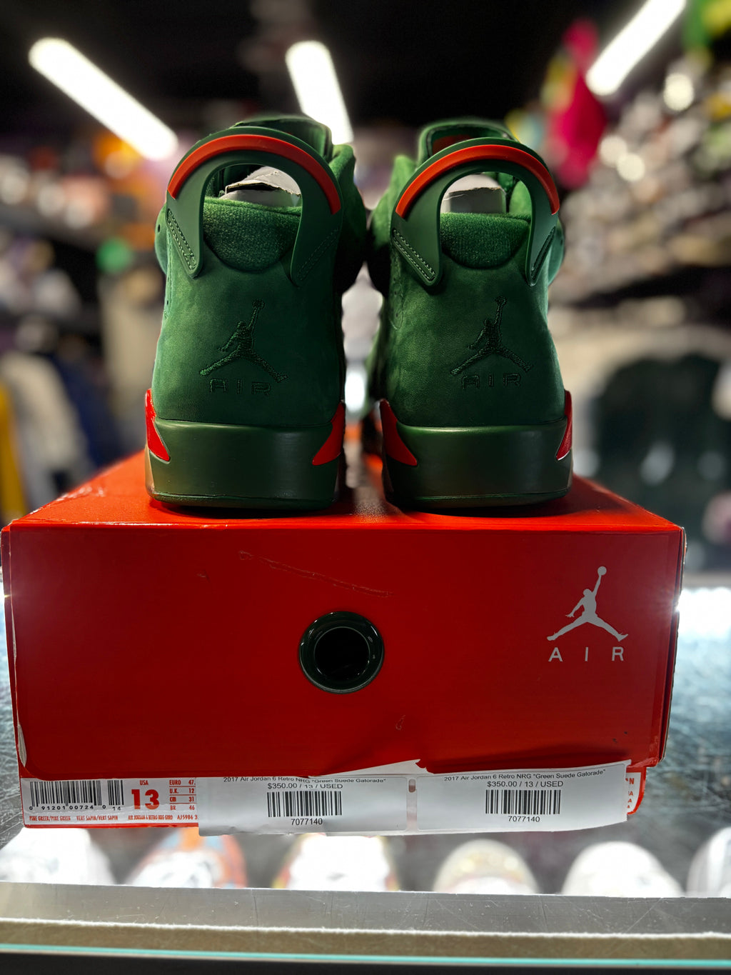 2017 Air Jordan 6 Retro NRG "Green Suede Gatorade"