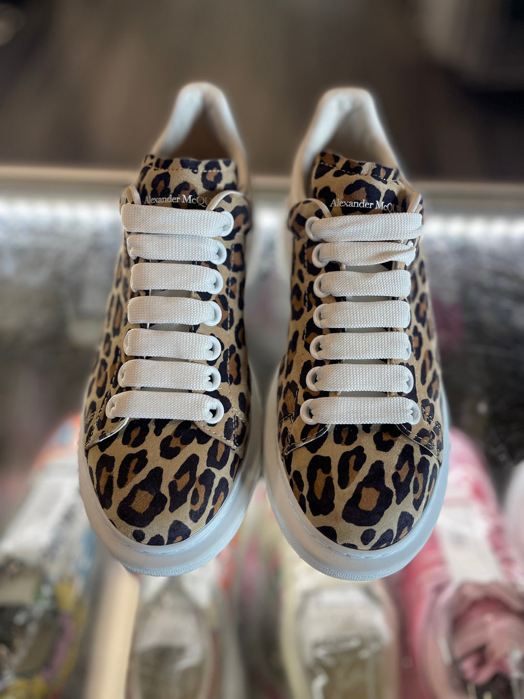 Alexander McQueen Oversized  Sneaker "Leopard Suede"