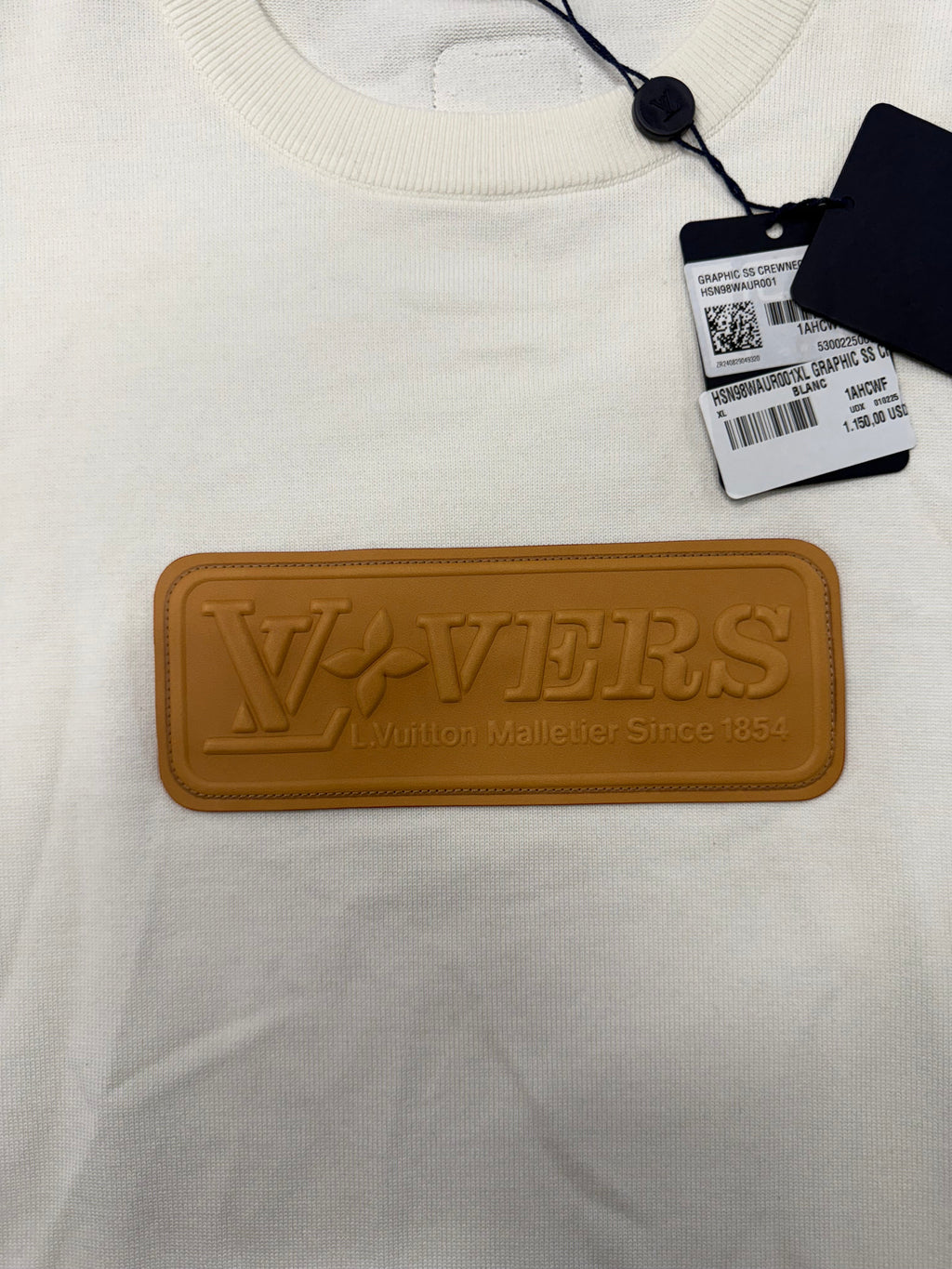 Louis Vuitton VVN Patch Short Sleeved "Crewneck White"