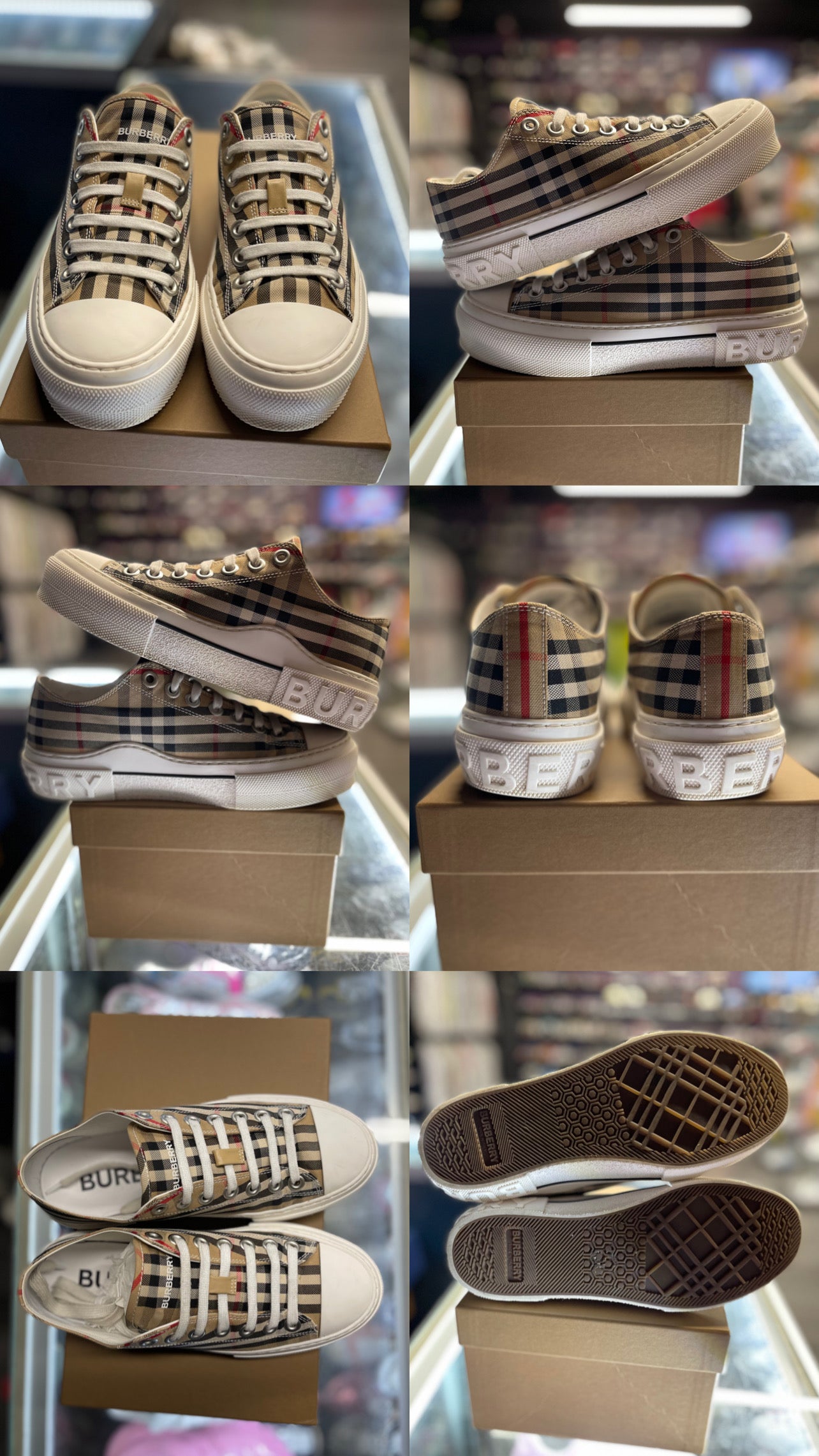 Burberry Check Cotton Low "Archive Beige"