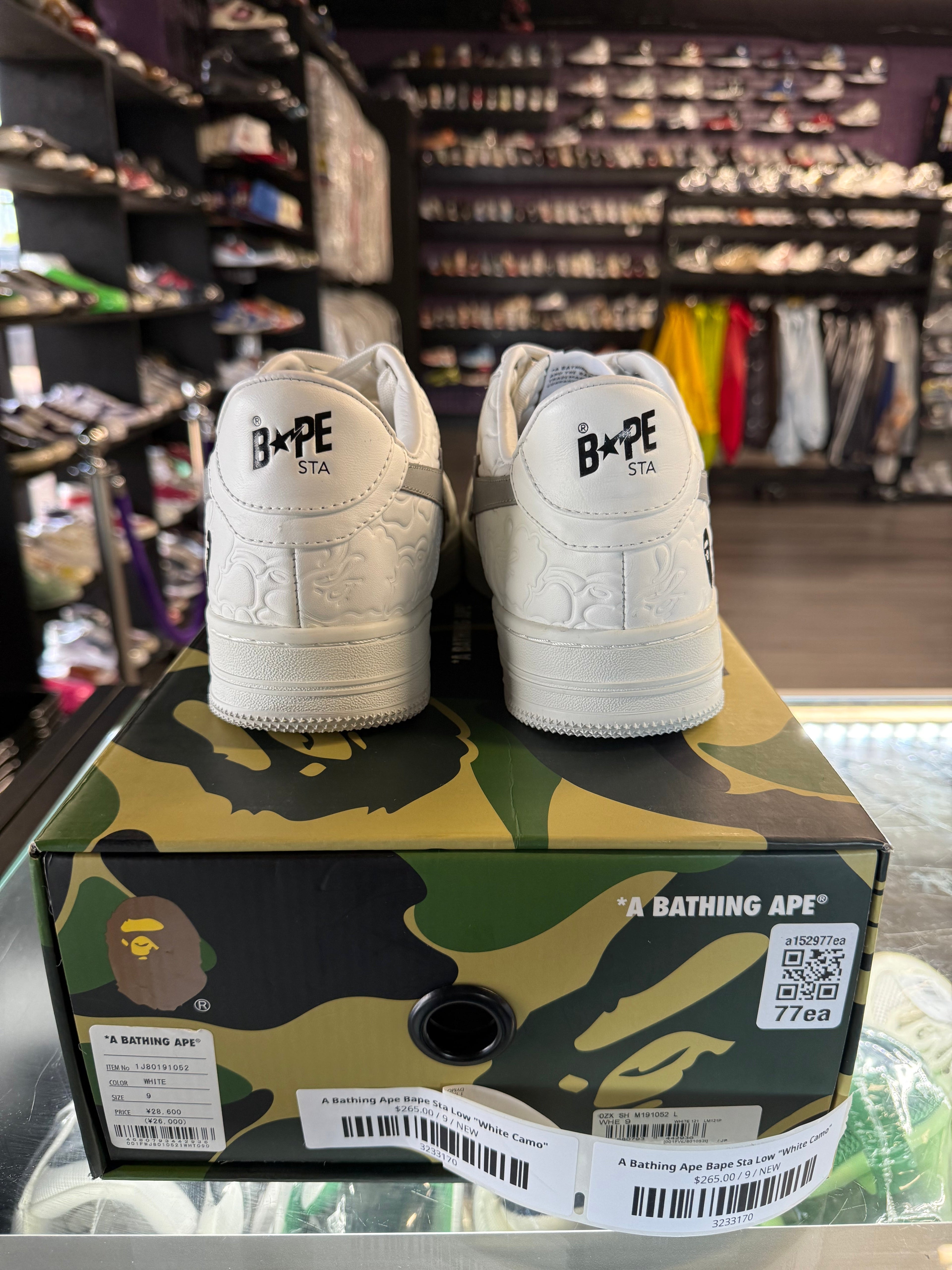 A Bathing Ape Bape Sta Low "White Camo"