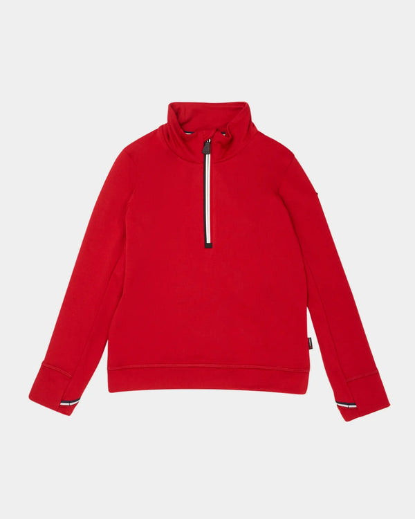 Moncler Grenoble Tri Stripe Quater Zip "Red" (Y)