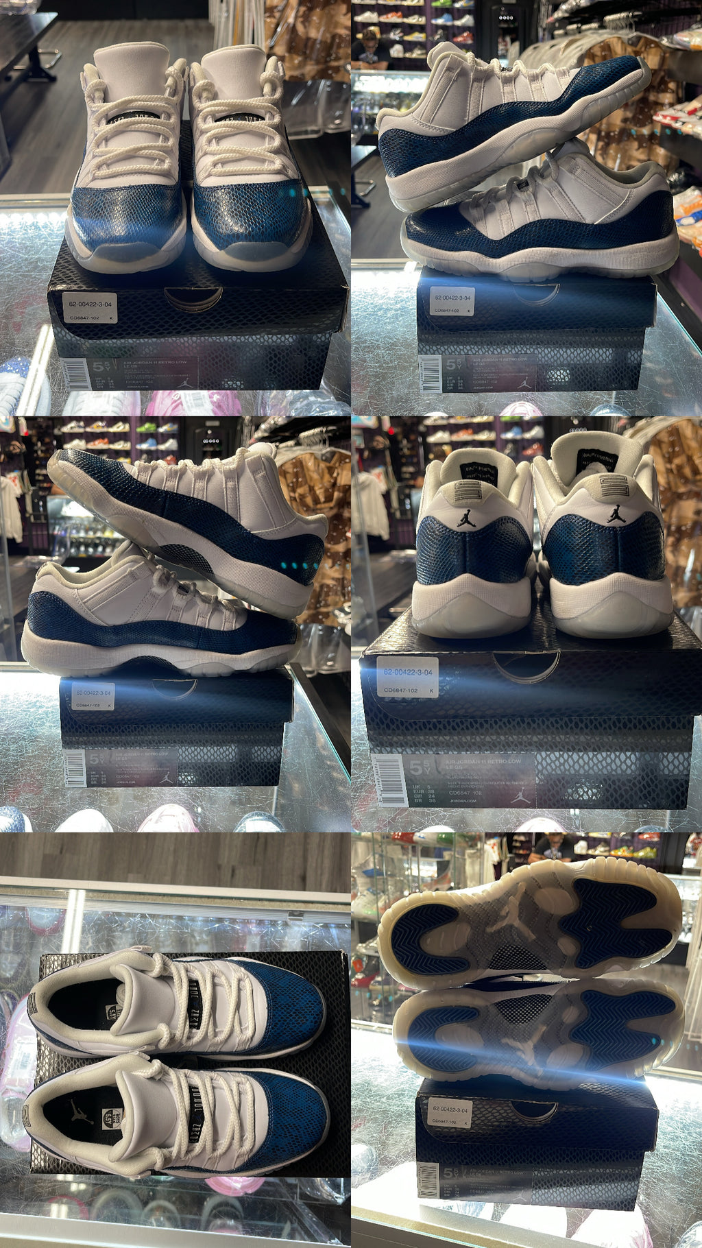 2019 Air Jordan Retro 11 Low "Snake Navy" (GS)