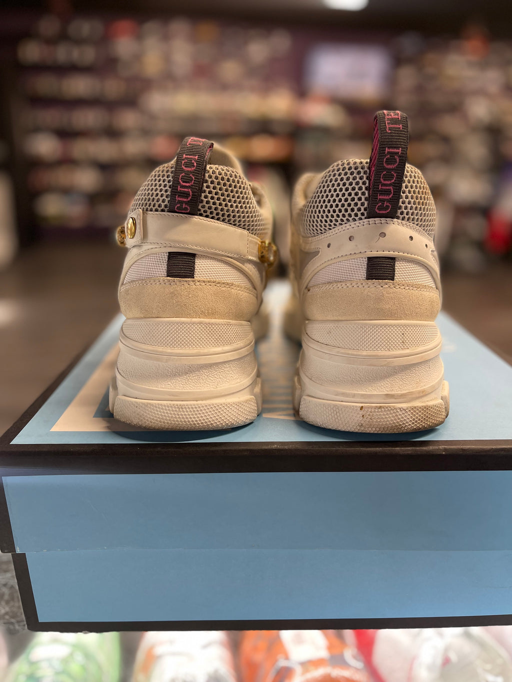 Gucci Flashtrek Sneaker "White Crystals"