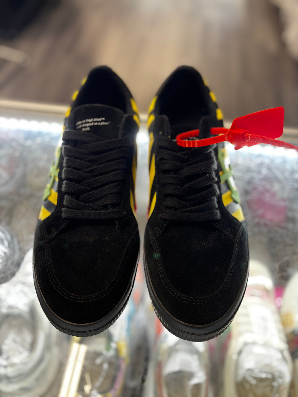 Off White Vulcanized Low "Black Yellow Green"