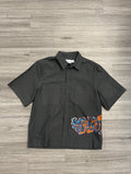 Off White Button Up "Embroidered Design"