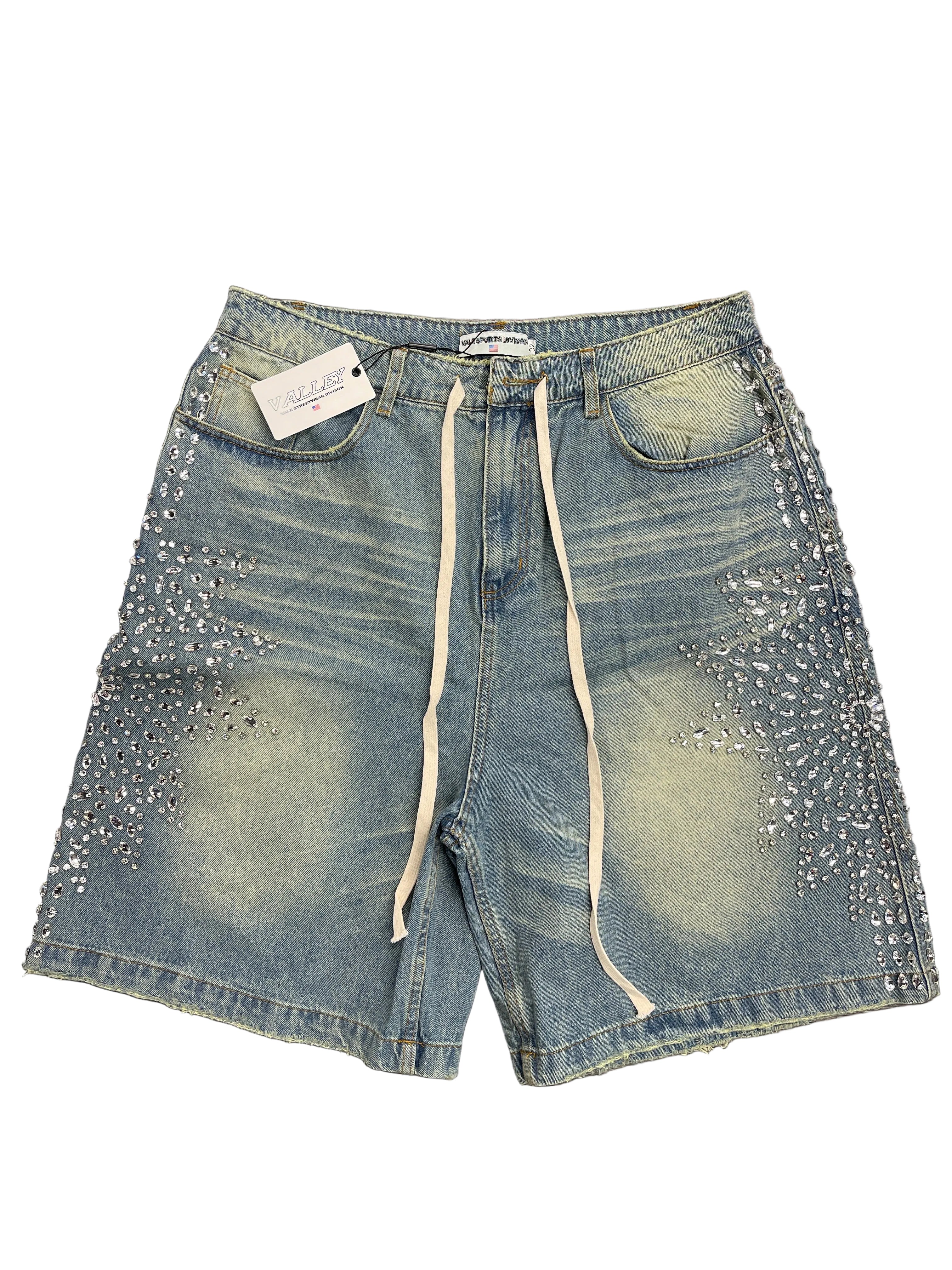 Vale Studded Sirens Jorts Mid Wash