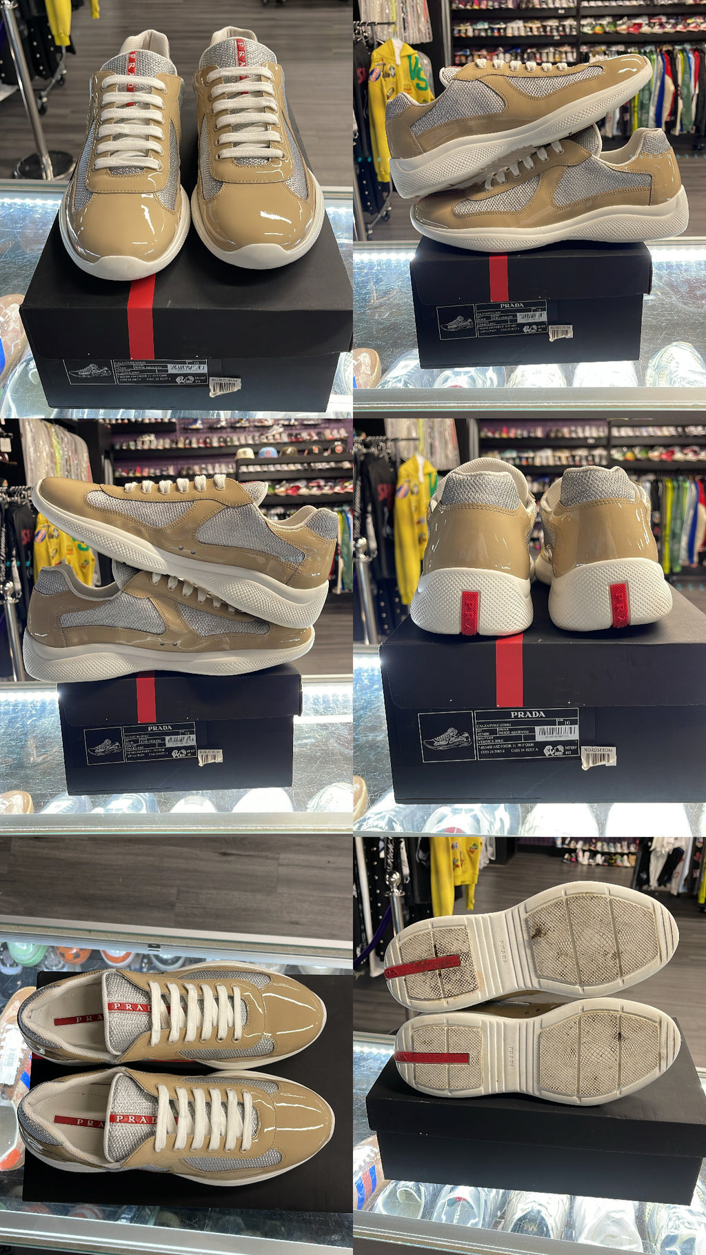 Prada America Cup "Patent Beige"