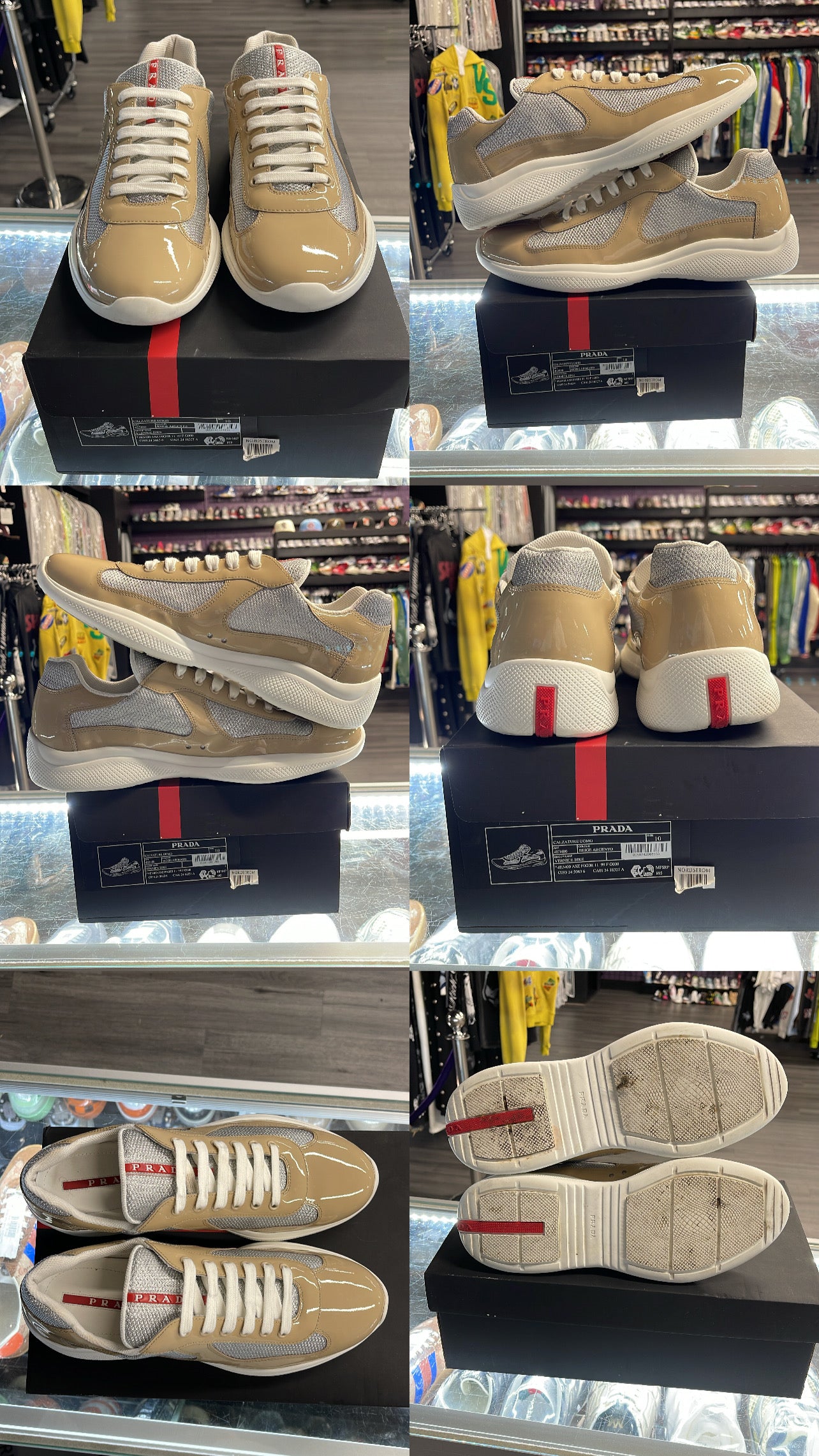 Prada America Cup "Patent Beige"
