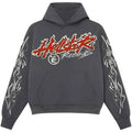 Hellstar Records Tour Hoodie "Faded Black/Flame Print"