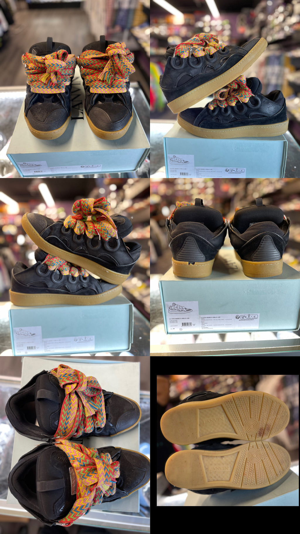 Lanvin Curb Sneaker "Black/Multi-Color"