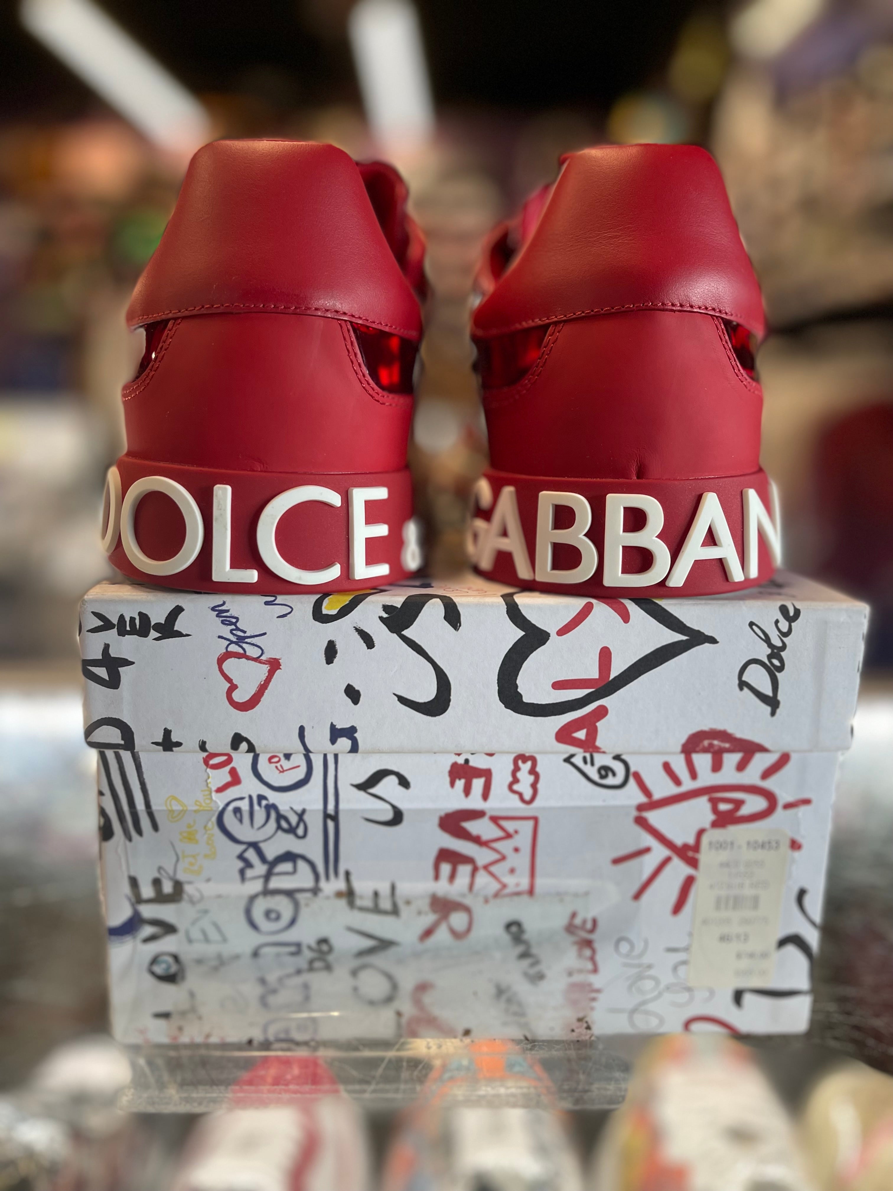 Dolce & Gabbana Portofino Leather Low "Red"