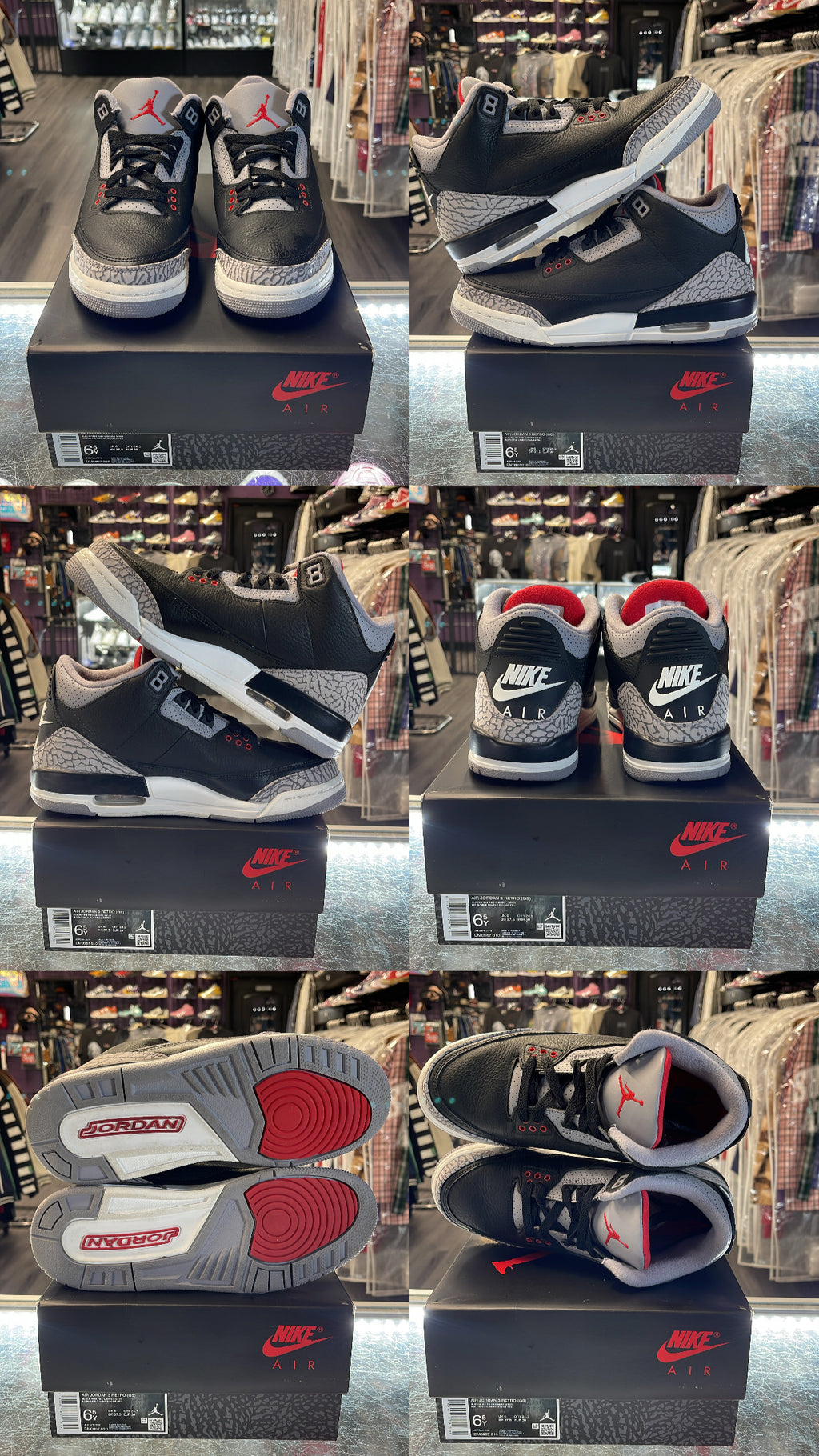 2024 Air Jordan Retro 3 "Black Cement" (GS)