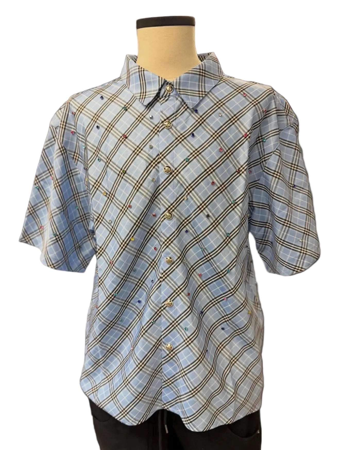 Leanne Olivere Shirt "Étoile Plaid"