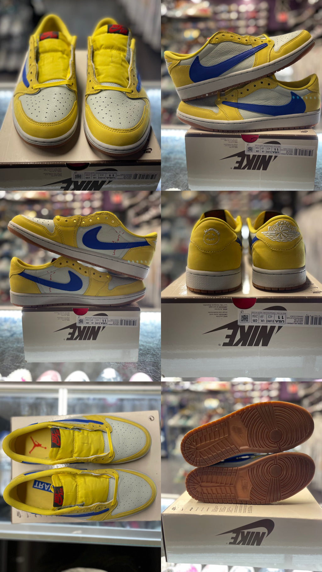 2024 Air Jordan Retro 1 Low OG "Travis Scott Canary" (W)