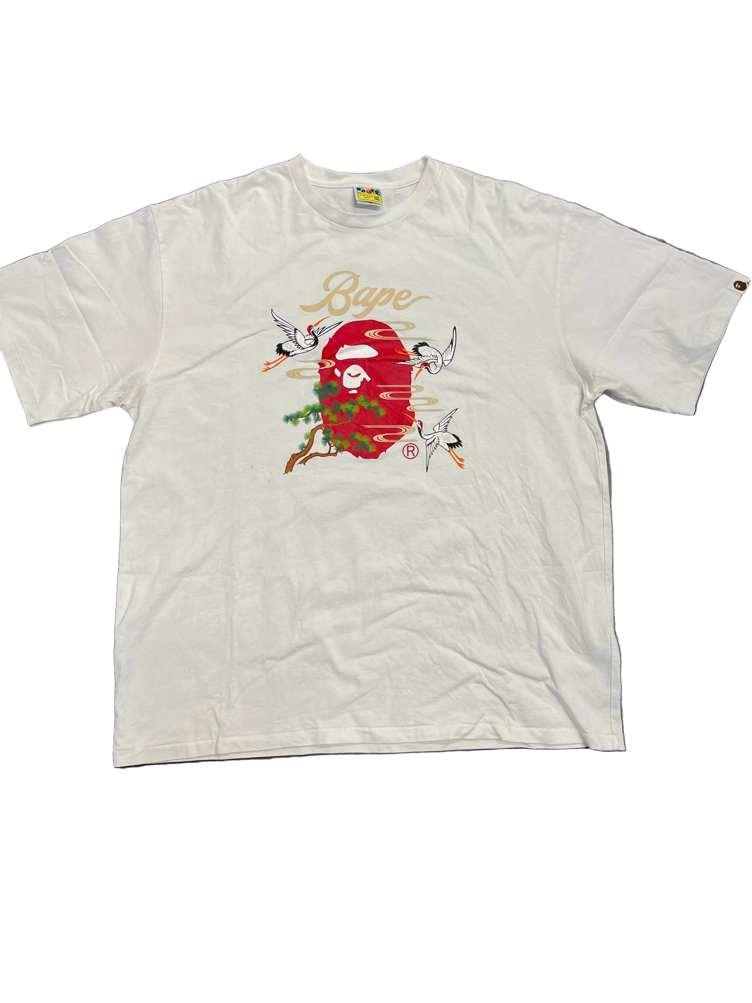 Bape Japanese Crane Tee "Red Ape Head"
