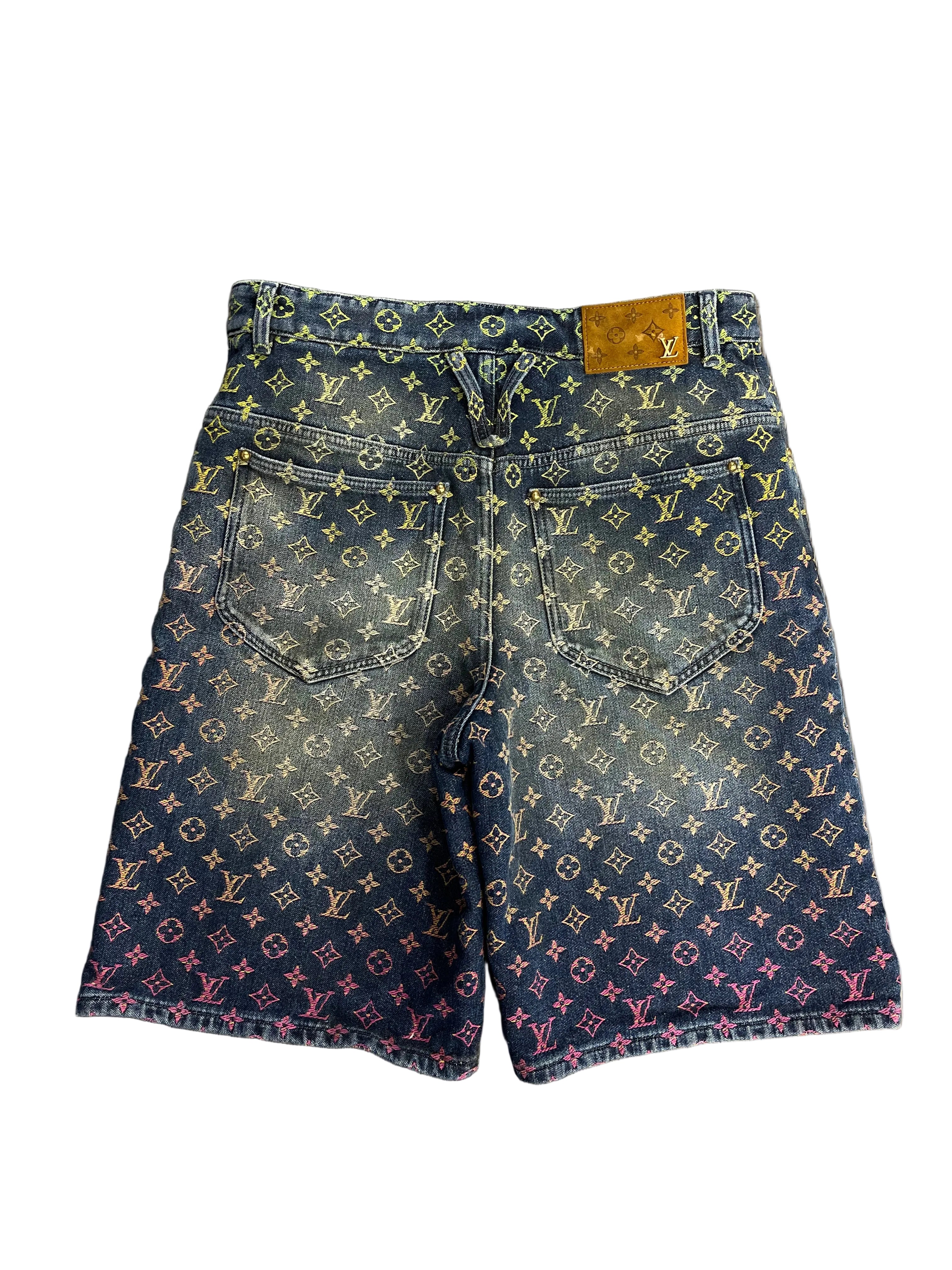 Louis Vuitton Rainbow Monogram Denim Shorts By Virgil Abloh