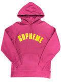 Supreme Chenille Arc Logo Hoodie "Magneta"