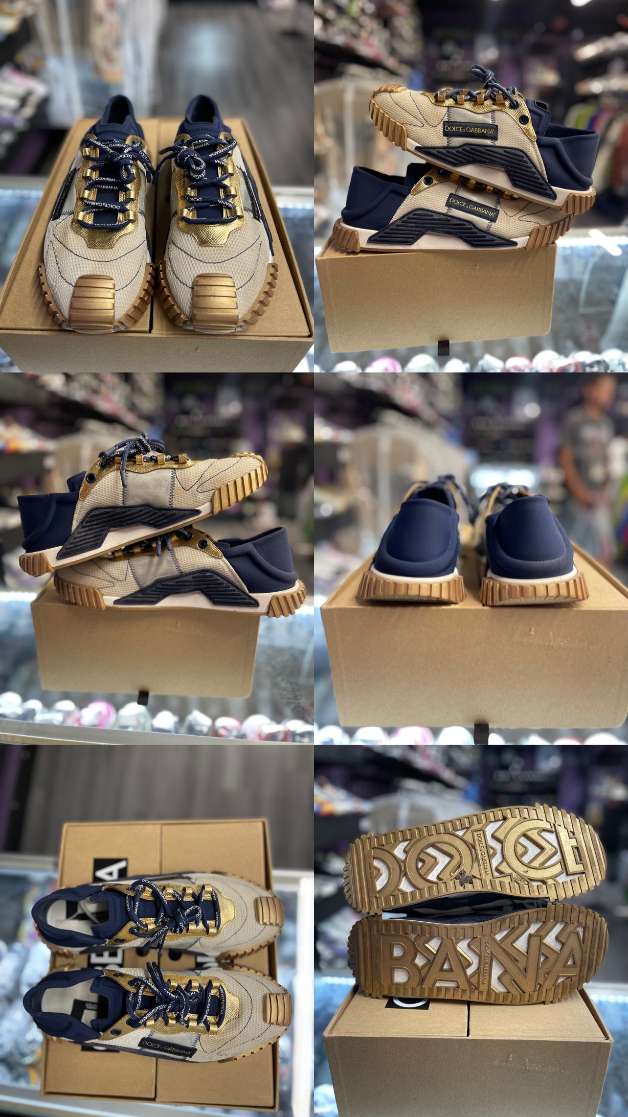 Dolce & Gabbana NS1 Sneaker "Navy Blue/Gold"